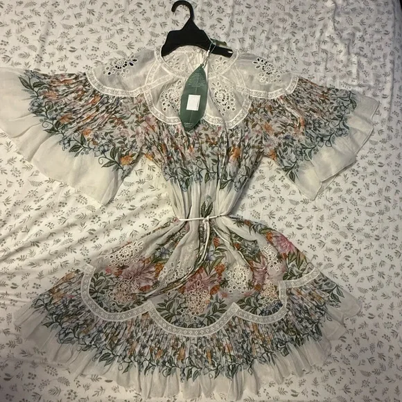 FARM RIO Off-White Sweet Bloom Bouquet Mini Dress - Picture 5 of 7